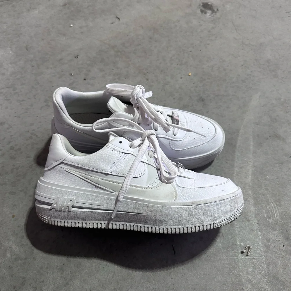 Nike airforce 1 platform white size 7.5 - Picture 4 of 6